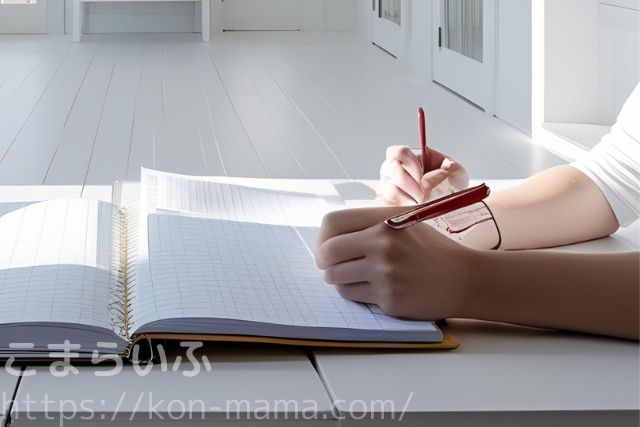 資格の勉強をしている様子