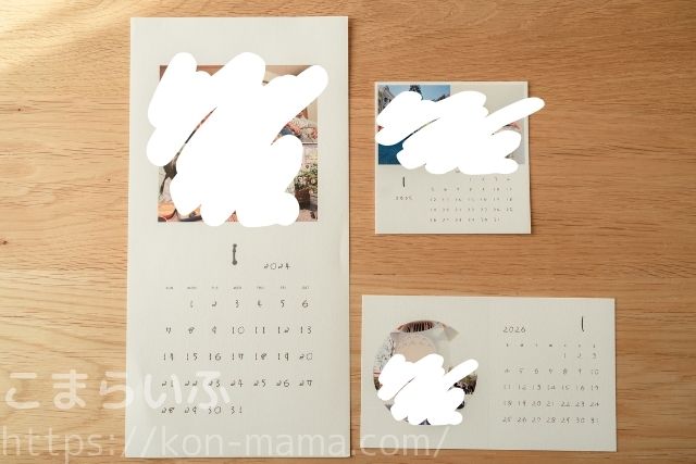 OKURUカレンダーのサイズ比較(壁掛け・卓上・ボックスタイプの違い)