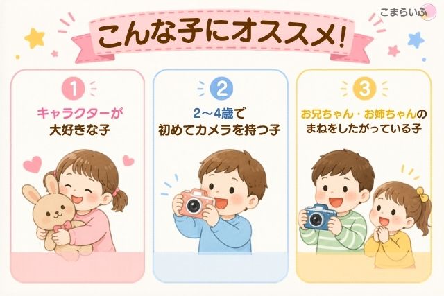 アンパンマンキッズカメラがおすすめな子をまとめた図解