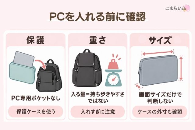 BuddyでPCを持ち歩く前に確認したい保護・重さ・ケースサイズ